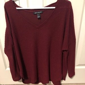 Maroon oversized shirt